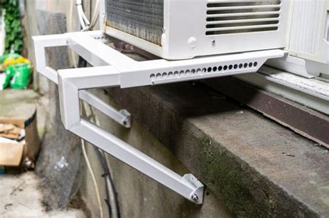 how to install ac bracket metal window frame|window air conditioner installation.